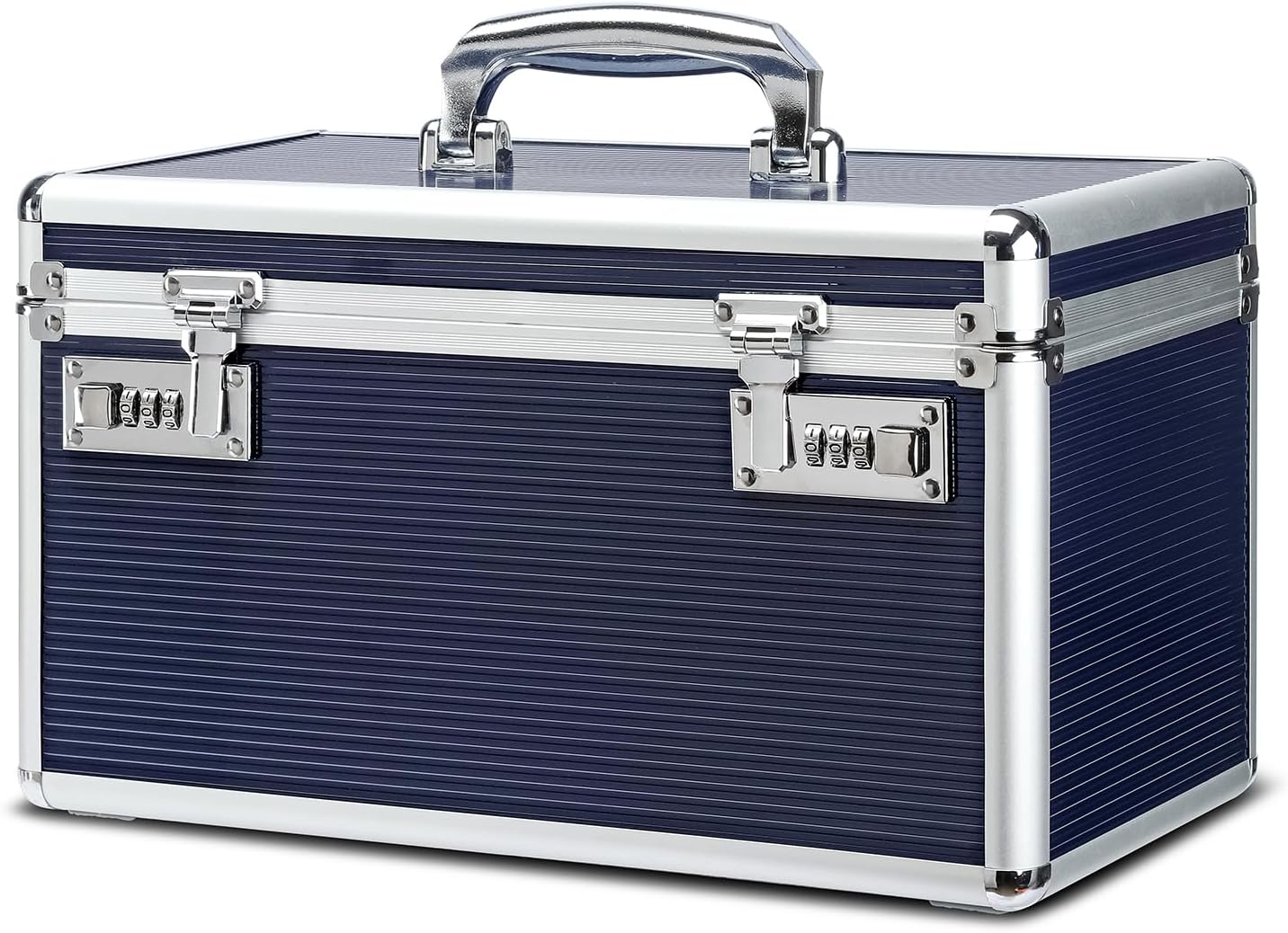 Boîte à Médicaments avec Armoire à Serrure à Combinaison, adapté à l'entreposage de Pharmacie et d'objets personnels Importants, Contient Un Pilulier en Plastique (Large/Bleu) Large Bleu