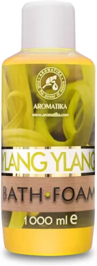 Mousse de Bain à Huile Essentielle Ylang Ylang 1000ml - Soin du Corps - Bon Sommeil - Beauté - Bain - Soin du Corps - Bien-être - Détente - Aromathérapie - Spa - Arôme Ylang Ylang Ylang-Ylang, fleur