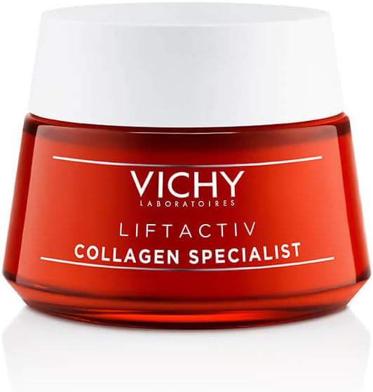 Vichy, Liftactiv, Crème de Jour Anti-Âge Collagen Specialist 16, Lisse & Repulpe, Enrichie en Collagène, Corrige 16 Signes du Vieillissement, Pour tous Types de Peau, 50 ml
