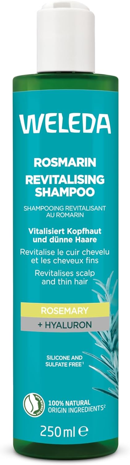 Shampooing revitalisant au Romarin - Nettoie en douceur et donne du volume aux cheveux - Nourrit le cuir chevelu - Natrue - 250 ml Green Huile de romarin