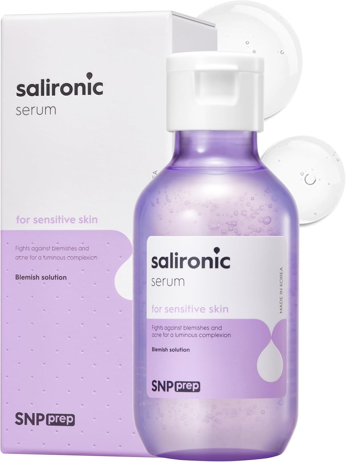 Prep Salironic Serum – Sérum visage coréen avec BHA, Houttuynia Cordata, Camomille, Squalane et Acide Hyaluronique pour hydratation profonde et contrôle du sébum, 110ml
