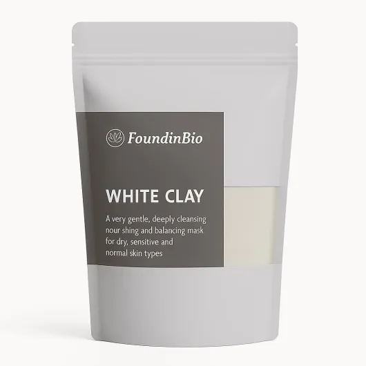 Argile Blanche en poudre 100% Origine Naturelle pour Visage et Cheveux, Purifiante et Matifiante, Masques et Gommages Beauté