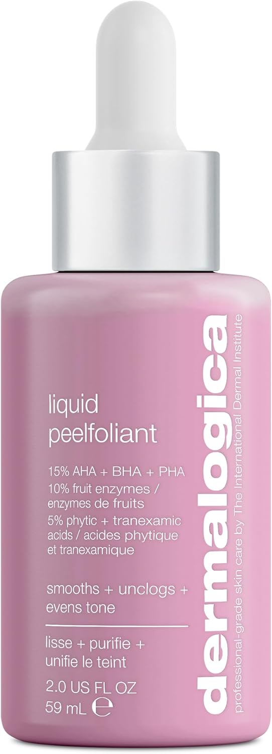 Dermalogica Liquid Peelfoliant 59ml - Peeling professionel à domicile (30% aha + bha + pha), lisse les rides et ridules, uniformise le teint et estompe les pores.