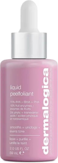 Dermalogica Liquid Peelfoliant 59ml - Peeling professionel à domicile (30% aha + bha + pha), lisse les rides et ridules, uniformise le teint et estompe les pores.