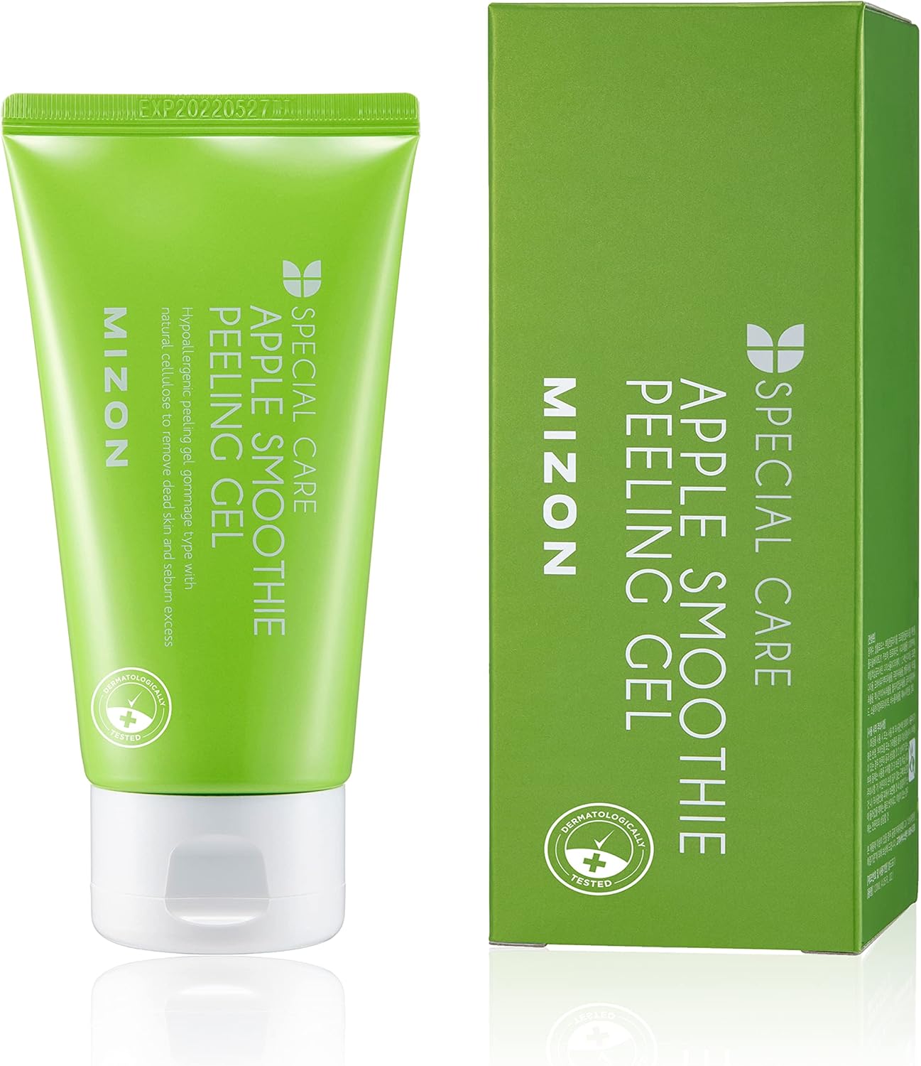 [MIZON] APPLE SMOOTHIE PEELING GEL (120ml) Soin coréen - Gel exfoliant Peeling à l’Extrait de Pomme - Adoucit & Raffermit - Correction du teint - Hydratation - Traitement du sébum