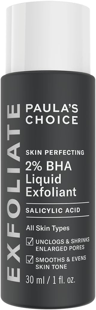 Paula's Choice SKIN PERFECTING 2% BHA Lotion Exfoliante - Gommage Visage avec Acide Salicylique - Réduire les Points Noirs & Pores Dilatés - pour Peau Mixte et Peau Grasse - 30 ml 30 ml (Lot de 1)
