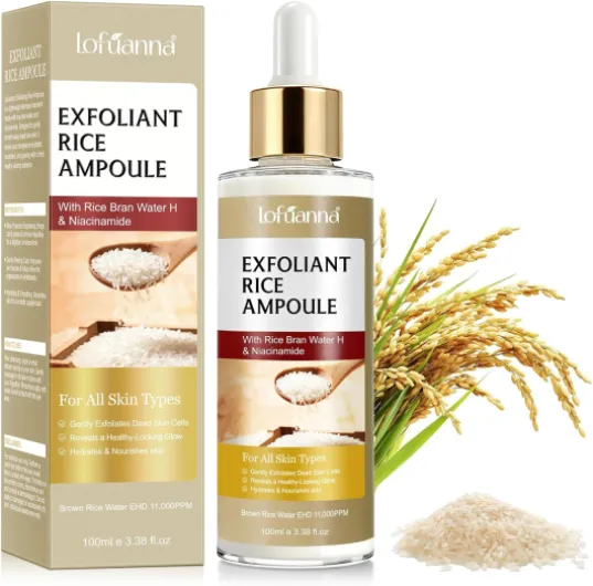 Peel Shot Glow Rice Peeling Ampoule, Sérum exfoliant doux pour le visage et le corps, rétrécissement des pores et hydratation profonde pour tous les types de peau