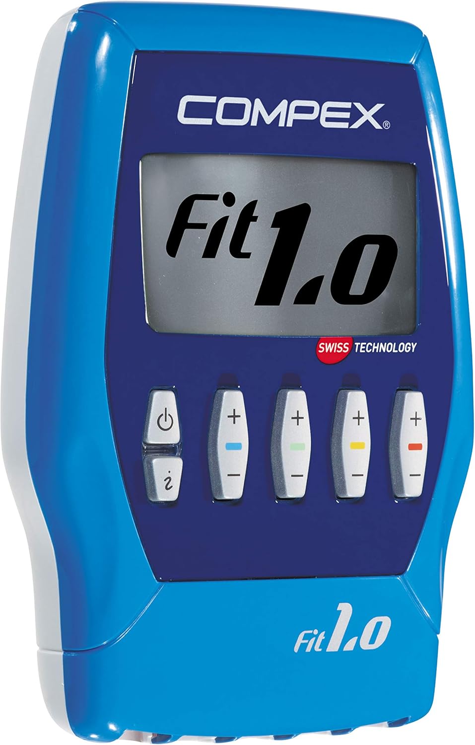 Compex - Electrostimulateur Musculaire Fit 1.0 avec 4 canaux indépendants - 999 Niveaux d'intensité - 10 programmes - Compatible Application Coach - Coloris Bleu