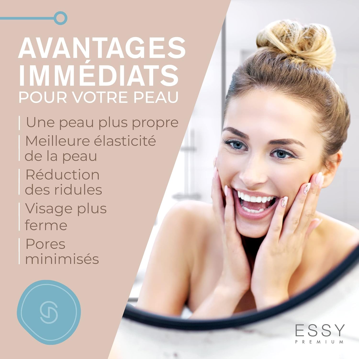 Aspirateur Point Noir Blackhead Remover Extracteur Point Noir Visage Machine Appareil Aspirer les Points Noirs Nez Epurateur de Peau Extracteur Comedon Aspirateur Bouton Visage Enlever Bouton Bleu et Blanc 1 unité (Lot de 1)