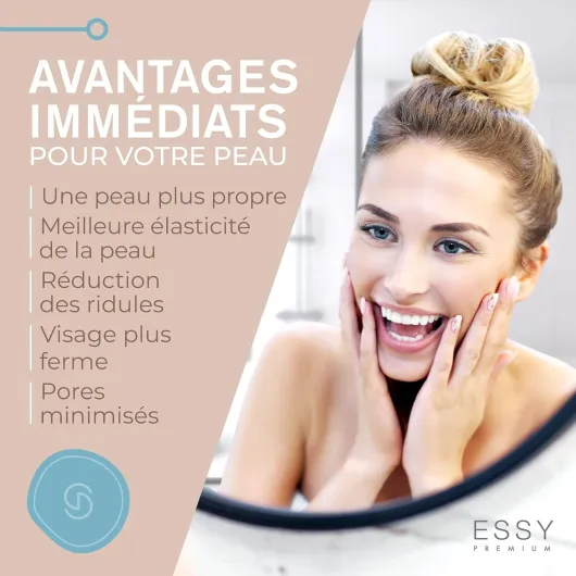 Aspirateur Point Noir Blackhead Remover Extracteur Point Noir Visage Machine Appareil Aspirer les Points Noirs Nez Epurateur de Peau Extracteur Comedon Aspirateur Bouton Visage Enlever Bouton Bleu et Blanc 1 unité (Lot de 1)