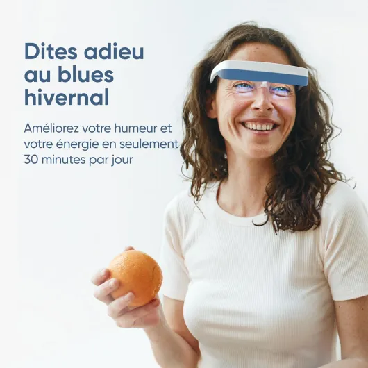 3 Lunettes de luminothérapie - Lampe de Luminothérapie Portable pour les Troubles du Sommeil et le Blues Hivernal - Déjà Plus de 300 000 Utilisateurs Satisfaits (Bleue)