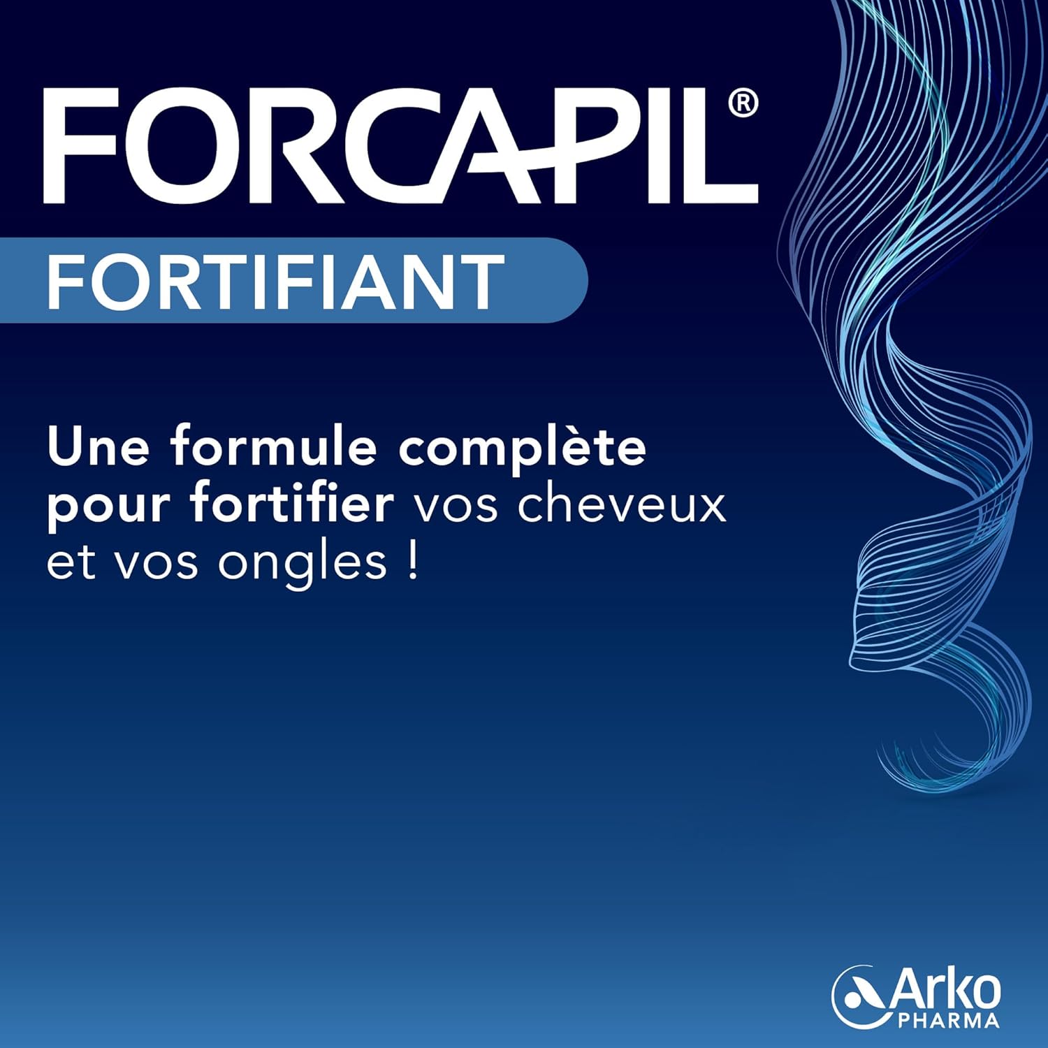 Forcapil Fortifiant - Cheveux et Ongles - Complément alimentaire pour cheveux et ongles - Renforce la fibre capillaire - Cure de 4 mois