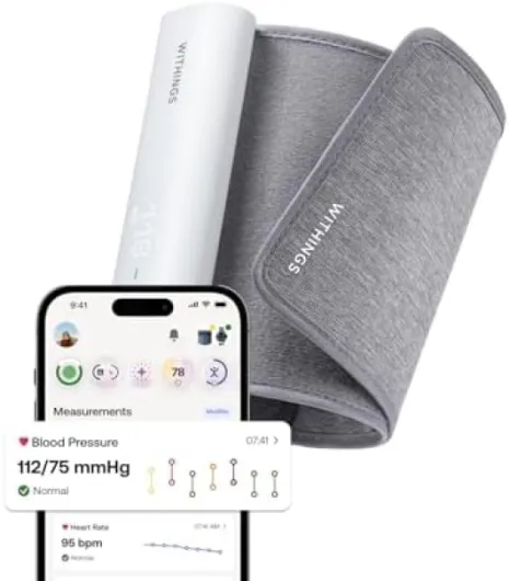 BUNDLE Withings BPM Connect + Travel Case - Tensiomètre Électronique à Bras, Tensiometre Bras, Appareil Pour Mesurer La Tension, Brassard Tensiometre - Synchronisation Wi-Fi et Bluetooth