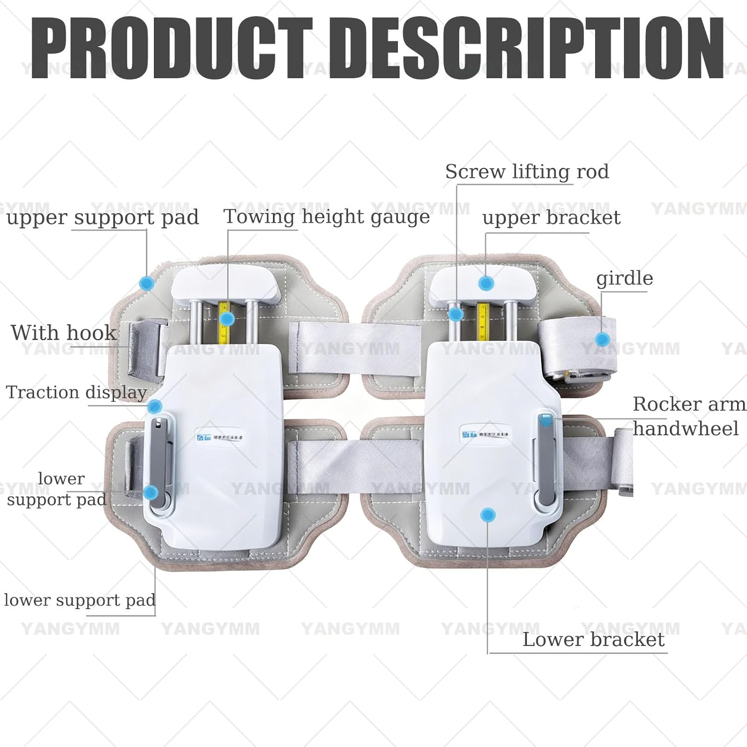 Dispositif de Traction du Disque IntervertéBral Lombaire, Dispositif de DéCompression VertéBrale pour Soin Lombaire, Ceinture de DéCompression Dorsale, Utilisé pour Traiter Hernie Discale Lombaire