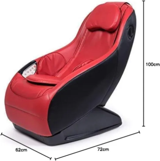 ® - Guru Fauteuil de Massage et de Relaxation I Rouge - 3 Modes de Massage - Fonction de thérapie par Pression d'air - Son ambiophonique 2D - Bluetooth I USB Guru Rouge