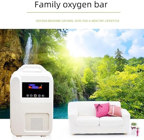Dispositif électrique portable à oxygène avec canule et étui de transport - Machine à oxygène compacte pour la maison, le voyage, l'extérieur et la voiture - 30 millions d'ions négatifs