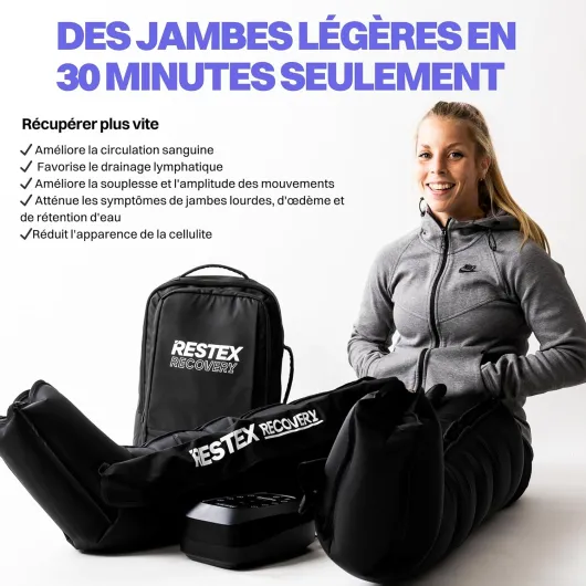 Bottes de Pressothérapie 6 Chambres - Appareil de Massage Drainage Lymphatique pour Jambes Lourdes Pieds, Récupération Sportive, Rétention d'Eau, Cellulite - Garantie 2 Ans (Taille M) Standard (M)