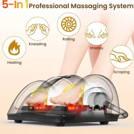 Test TISSCARE Appareil de Massage des Pieds Shiatsu Chauffant : le masseur qui fait le job sans être parfait