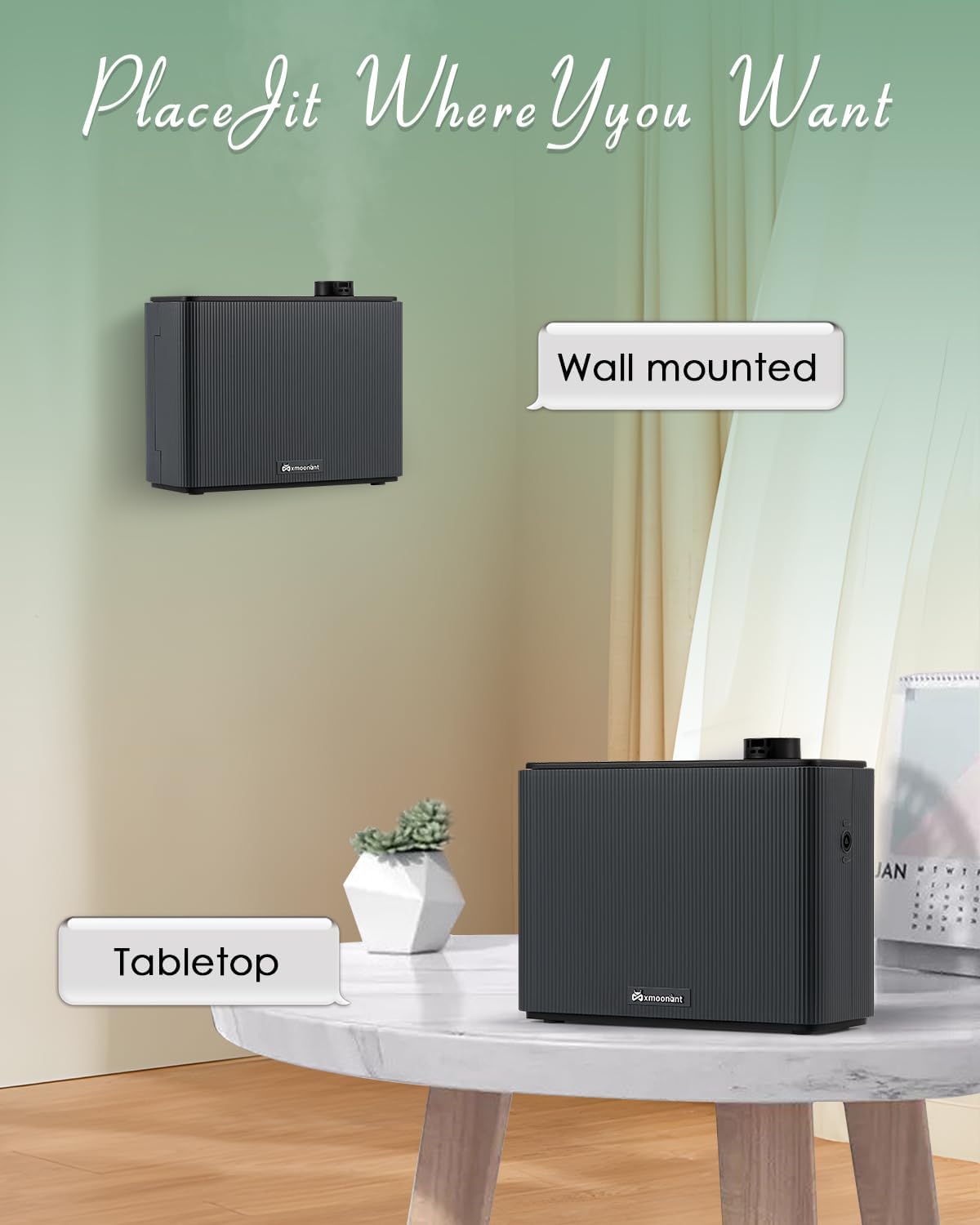 Electrique Diffuseur d'Huiles Essentielles sans Eau, Mural, Couvrant 4000m³, 1000ml Bouteille d'huile, Contrôle d'Application&Timer, Commerce, pour Bureau, Magasin, Hotel