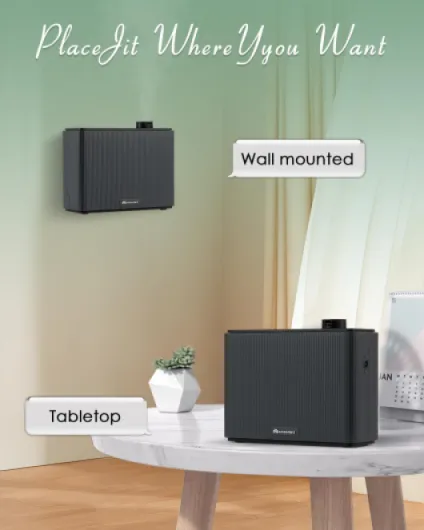 Electrique Diffuseur d'Huiles Essentielles sans Eau, Mural, Couvrant 4000m³, 1000ml Bouteille d'huile, Contrôle d'Application&Timer, Commerce, pour Bureau, Magasin, Hotel