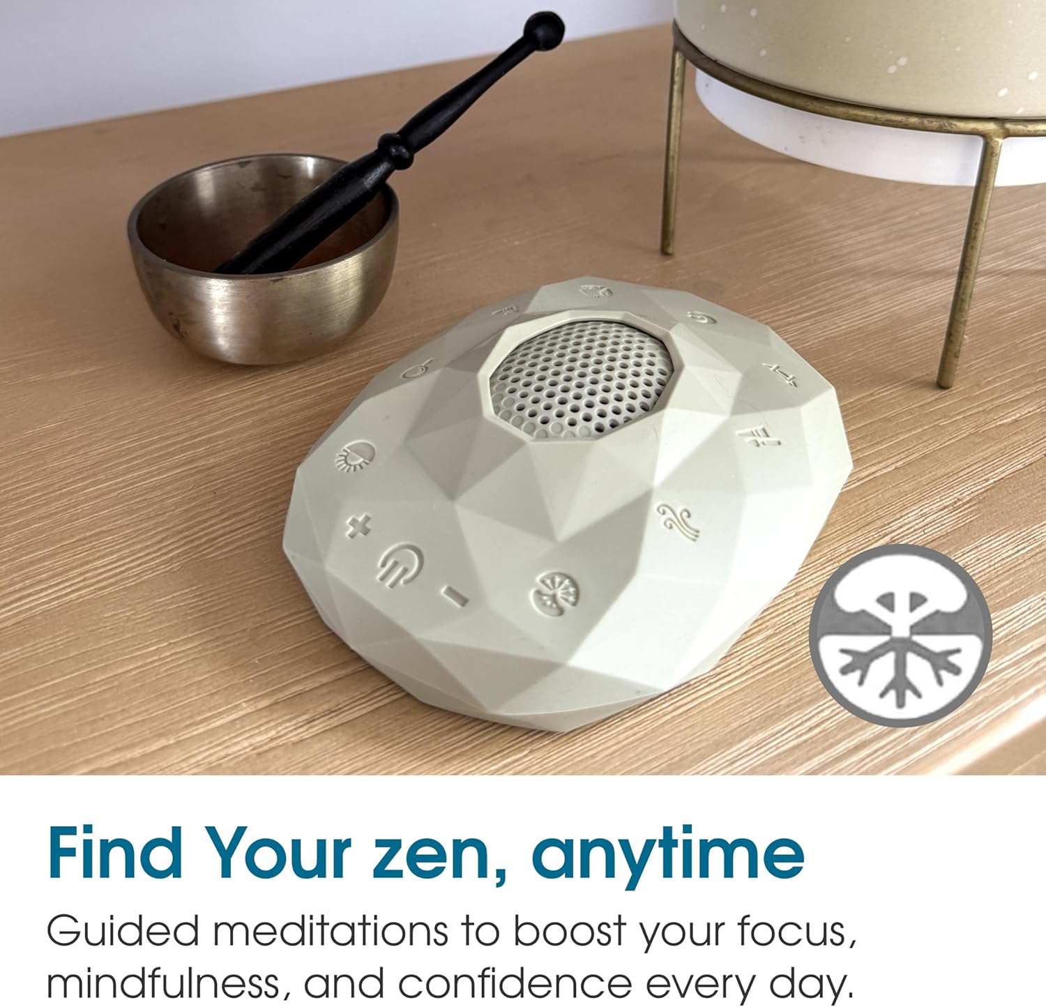 Zenimal Lecteur audio de méditation pour adolescents et adultes – Dispositif breveté de pleine conscience sans écran avec 9 méditations audio et 60 minutes de sons apaisants et de musique, grès de