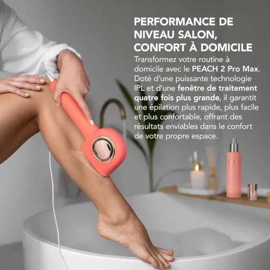PEACH 2 Pro Max Appareil IPL – Epilateur Electrique Femme et Homme, Epilateur Laser Visage & Corps – Épilation Définitive IPL pour une Peau Lisse – Beauté & Soins à Domicile