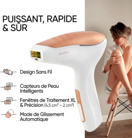 Sensilight Pro Epilateur Lumiere Pulsee IPL Haute Performance - Appareil Épilation à Lumière Pulsée pour Épilation Laser Durable - Épilateur Laser Femme & Homme - Soin Complet Visage et Corps