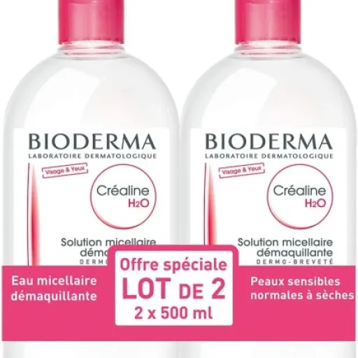 Test CRÉALINE H2O (lot de 2 x 500 ml) : l’eau micellaire « valeur sûre » pour peau sensible