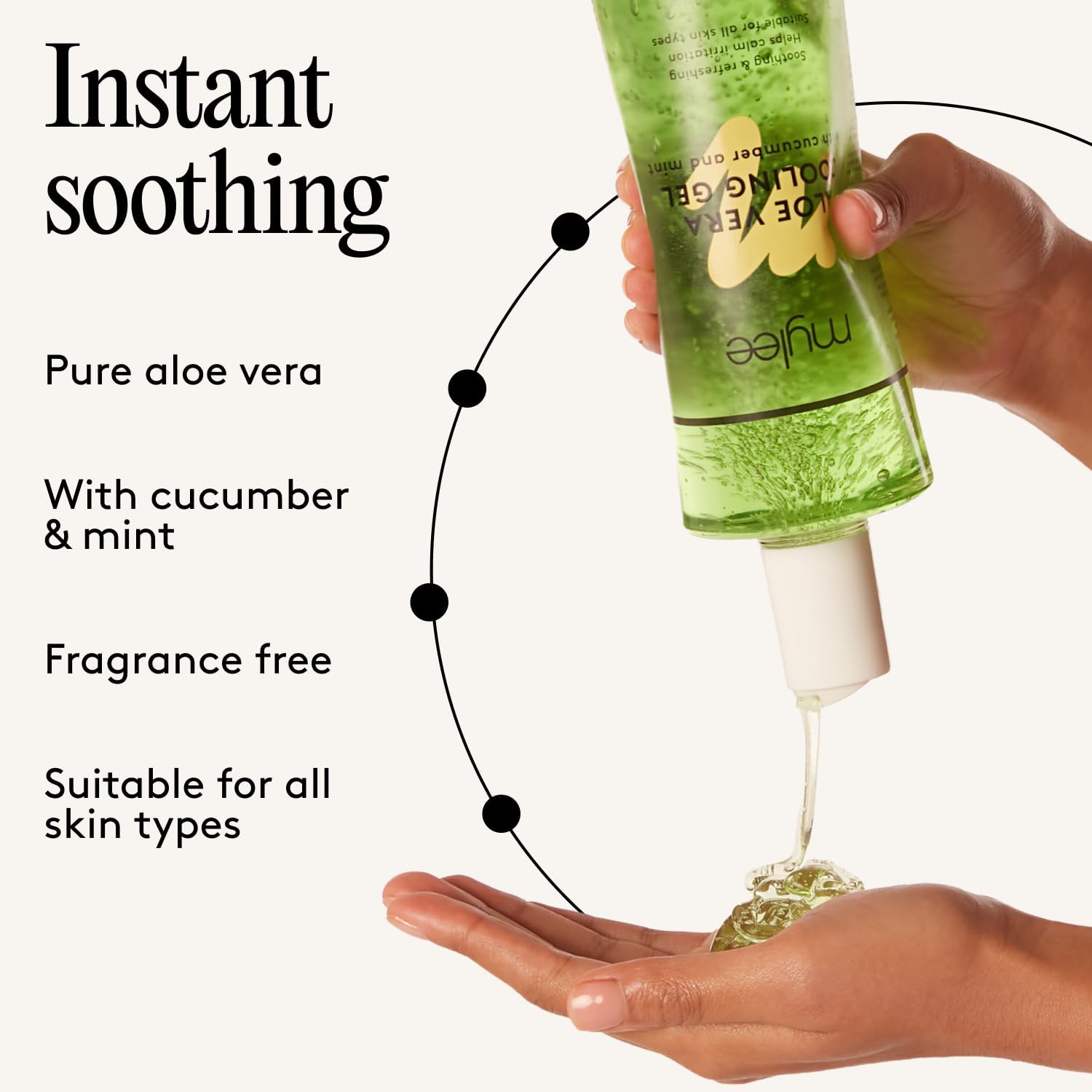Gel Apaisant à l’Aloe Vera Pur Après-Soin Épilation à la Cire Soin Après-Soleil 500 ml