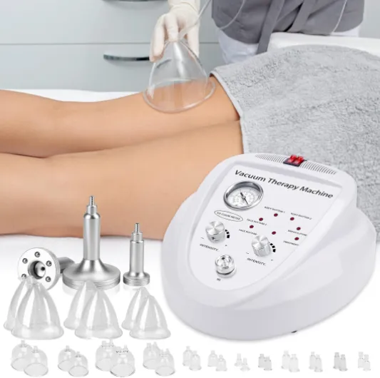 Ventouses de thérapie sous vide avec 30 tasses et 3 poignées en métal Gua Sha pour salon de spa, massage du corps, du dos, du visage Blanc