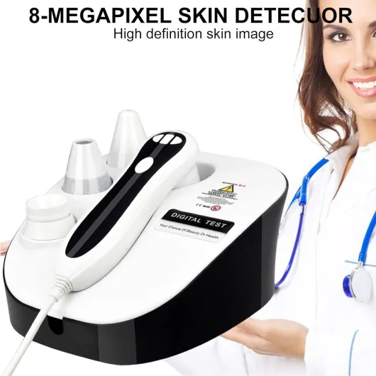 Appareil d'analyse capillaire pour le diagnostic de la peau, avec caméra du cuir chevelu, tête de détection 200X/50X, mallette de transport incluse, connexion PC, pour les soins capillaires