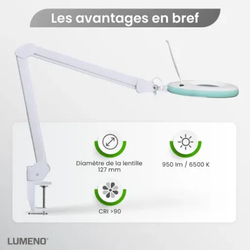 Test Lumeno LED Lampe loupe 7218GN : la lampe grossissante qui fait le job pour le bricolage et la lecture