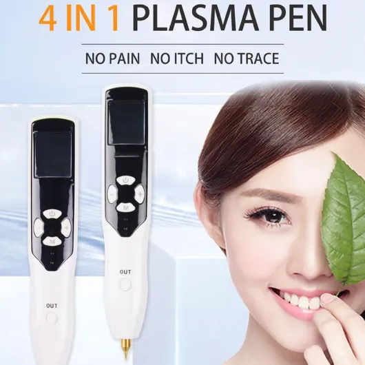 Stylo Anti-Taupes Portable, Stylo Plasma pour Lifting De La Peau, avec Tête De Remplacement, 5 Réglages De Niveau D'intensité, Écran LCD, pour Éclaircir La Couleur De La Peau,Soins De La Peau
