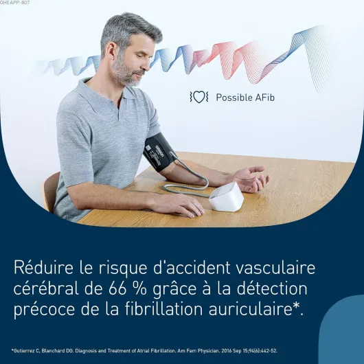 X3 Comfort AFib Appareil tension artérielle bras – Tensiomètre brassard validé cliniquement – Tensiomètre Bras OMRON avec détection de la fibrillation auriculaire (AFib), mémoire 2 personnes X3 Comfort AFib (HEM-7196-FLEO)