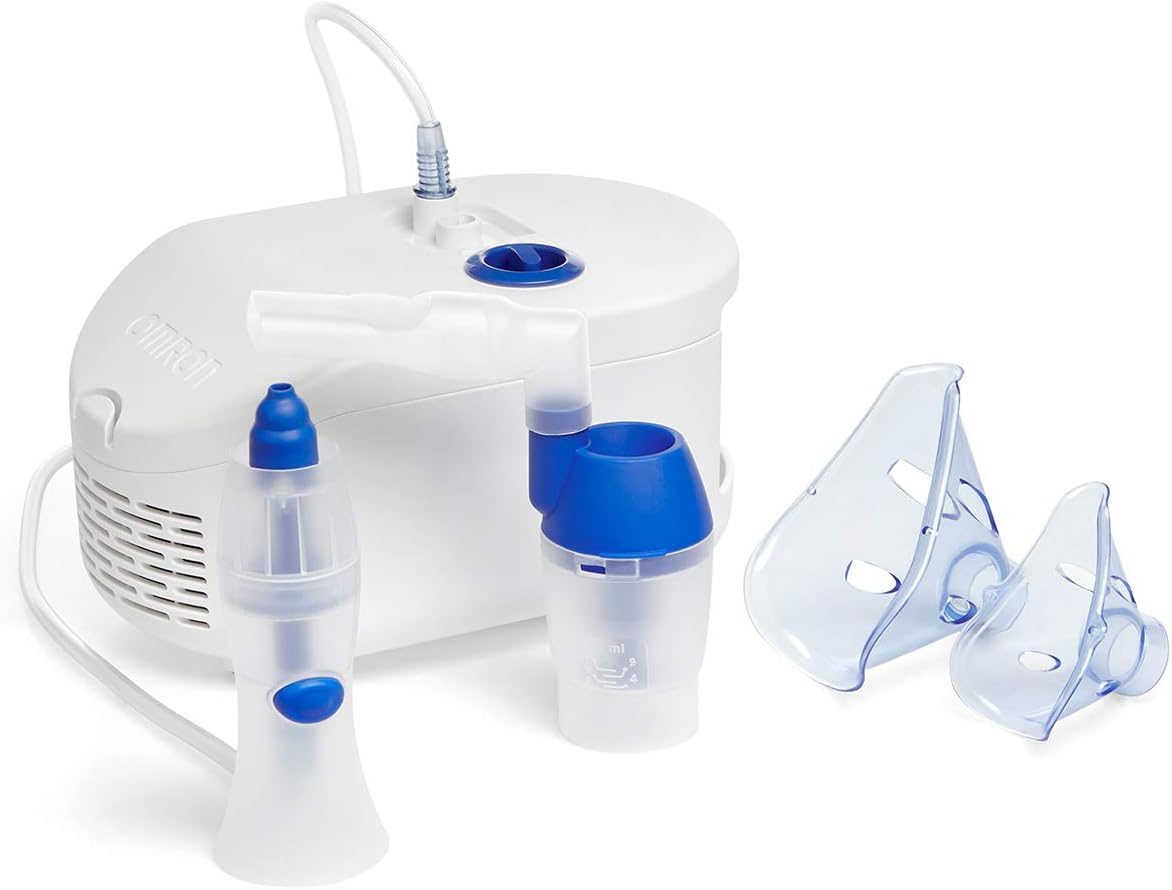 C102 Total Nébuliseur 2 en 1 avec Douche Nasale/Soulage Efficacement Nez Bouché/Symptômes Allergiques Chez Enfants/Adultes