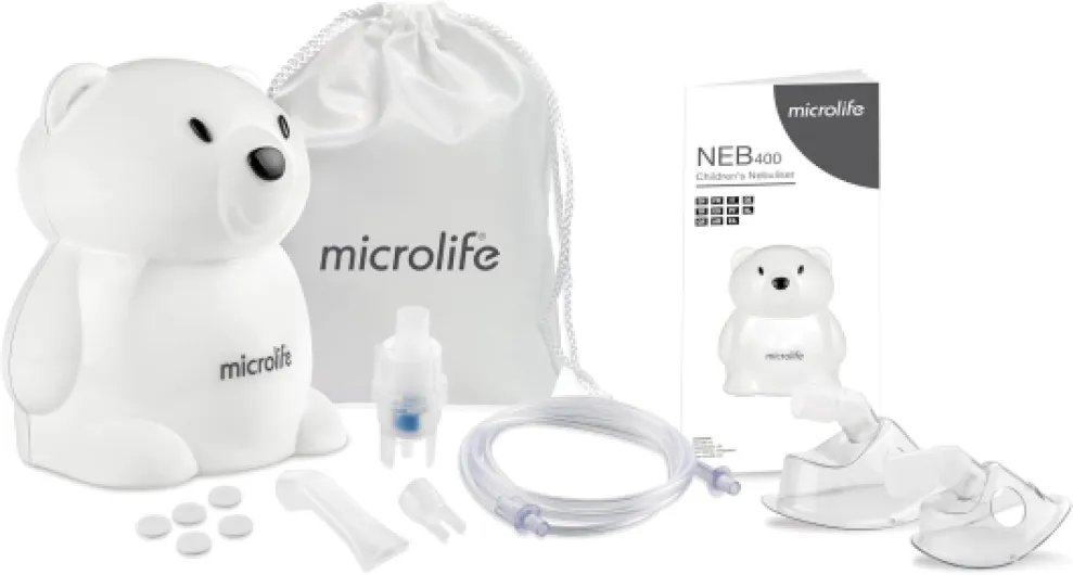 NEB 400 Nébuliseur, Garantie 5 ans, Qualité Professionnelle, Utilisation Intensive, Vitesse de Traitement Ultra-Rapide, Design Enfant, Tous Types de Médicaments, Remboursement LPPR