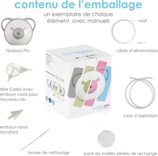 Pro Mouche Bébé Électrique - Fabriqué dans l’UE - Puissance d’aspiration réglable - Qualité premium - Design primé Beige