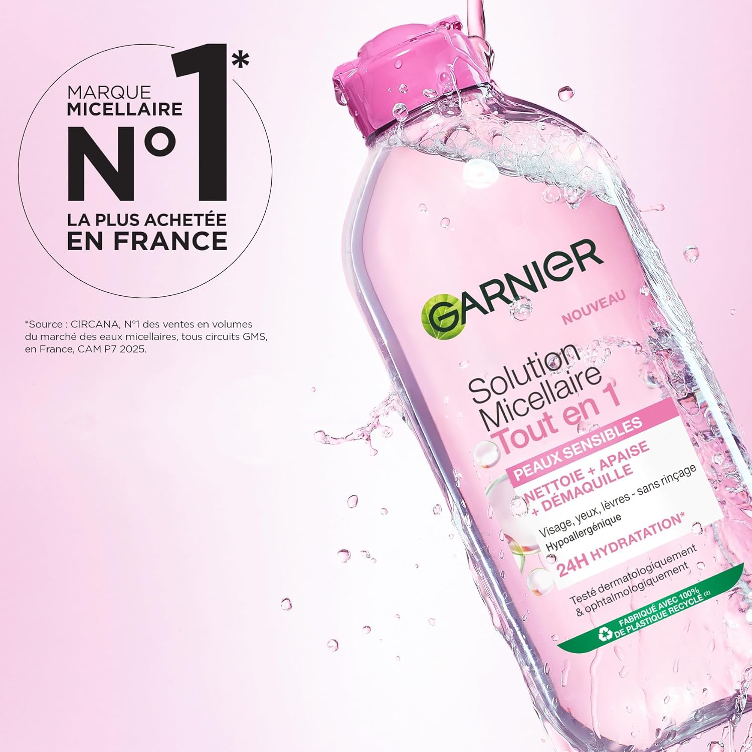 Skin Active - Solution Micellaire Tout En 1 - Nettoie, Démaquille, Apaise - Micelles Et Glycérine Végétale - Sans Parfum - Vegan & Cruelty Free - Visage, Yeux, Lèvres - Peau Sensible - 700 ml - Nettoie démaquille apaise, Micelles glycérine végétal