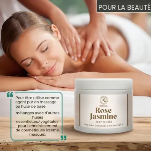 Test Beurre Corporel Rose-Jasmin Aromatika : ça hydrate bien, mais tout n’est pas parfait