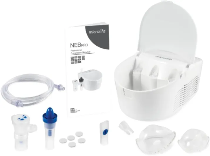 NEB PRO Nébuliseur Professionnel, Garantie 5 ans, 2en1, Qualité Professionnelle, Utilisation Intensive, Nettoyage Nasal, Vitesse de Traitement Ultra-Rapide