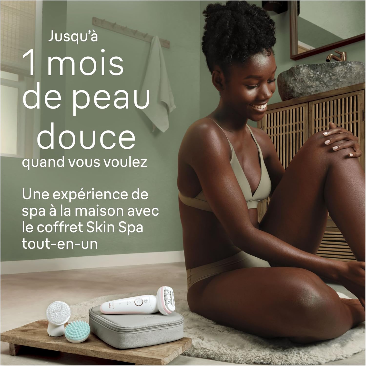 Epilateur Electrique Pour Femmes Silk-épil 9 9-080, Tête Flexible 360° Pour Epilation Facile, Etanche, Sans Fil, Avec Tête De Rasoir, Brosse Exfoliante Et Sabot Tondeuse, Kit De Spa Tout-En-Un Blanc